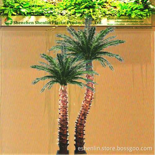outdoor plastic 10ft artificial large foxtail bottle steel palm tree plants